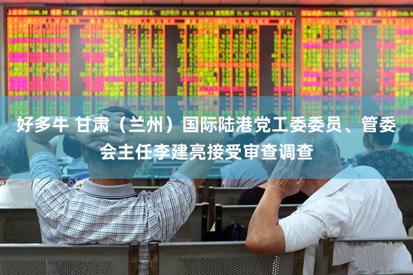 好多牛 甘肃（兰州）国际陆港党工委委员、管委会主任李建亮接受审查调查