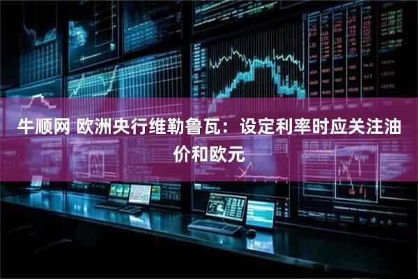 牛顺网 欧洲央行维勒鲁瓦：设定利率时应关注油价和欧元